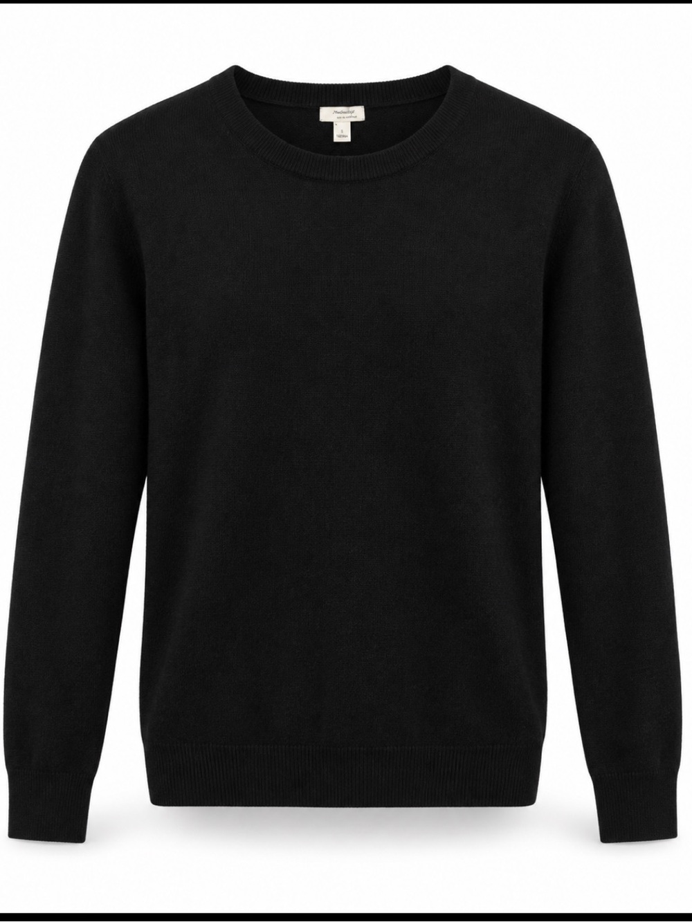 Halogen 100% Cashmere Sweater Womens Large Black Long Sleeve Crewneck Soft